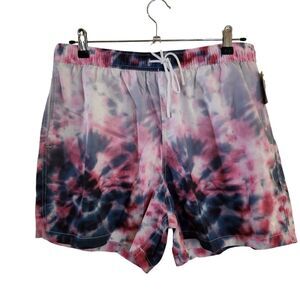 Happy Hour Mens Tie-Dye Beachwear Swim Trunks Size XL
